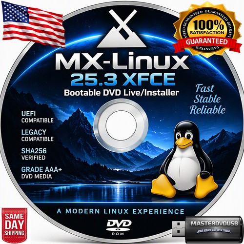 Linux xfce bootable - mx-linux, 25.3