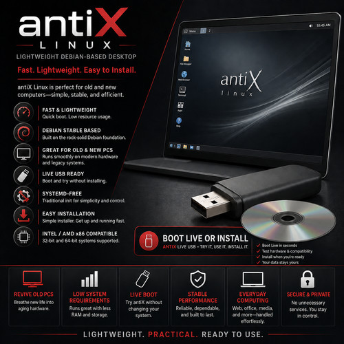 Antix linux lightweight - antix,