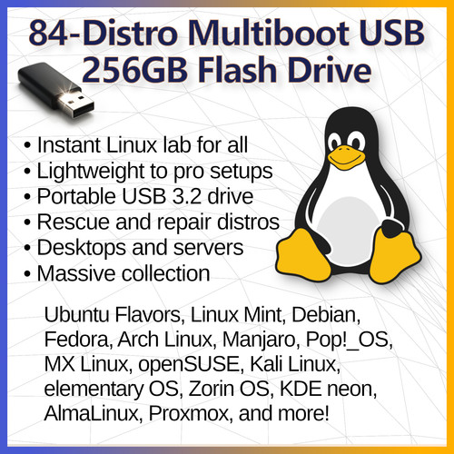 Linux multiboot 256gb - 84-in-1,
